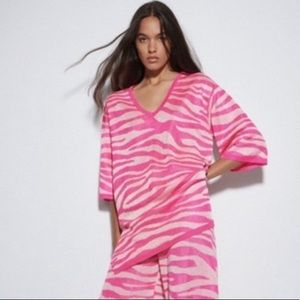 Zara Zebra Pink Top